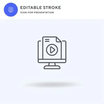 Tutorial icon vector, filled flat sign, solid pictogram isolated on white, logo Stock Illustration