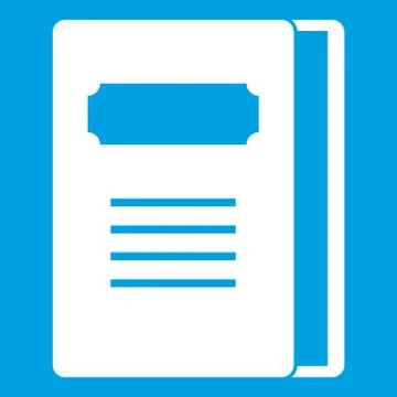 Tutorial icon white Stock Illustration