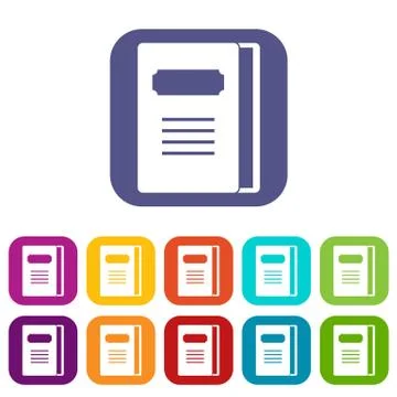 Tutorial icons set Stockillustratie