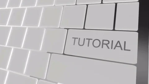 Tutorial-Key Concept 4K 3D animation blue and chrome Stock Footage 73722379