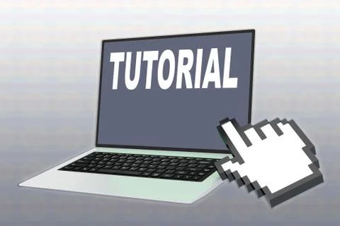 TUTORIAL - learning concept Stock Illustration