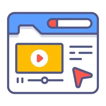 Tutorial, learning, video Modern concepts flat design, Premium quality vect.. Stock Illustration