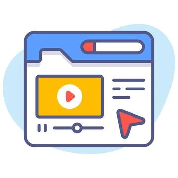 Tutorial, learning, video Modern concepts flat design, Premium quality vect.. Stock Illustration