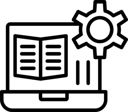Tutorial Line Icon Design 스톡 일러스트