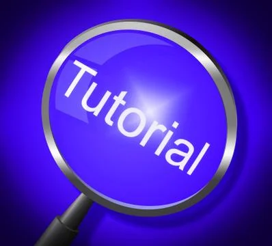 Tutorial magnifier meaning school research and schooling 스톡 일러스트