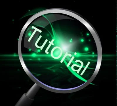 Tutorial magnifier representing learning tutoring and school Illustrazione stock