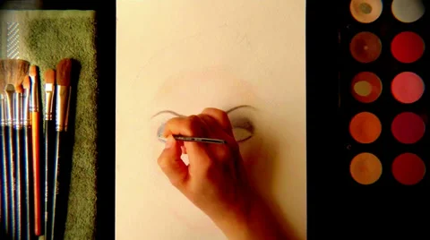 Tutorial makeup, facechart Stock Footage 37785942