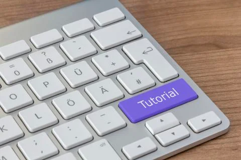 Tutorial on modern Keyboard Stockillustratie