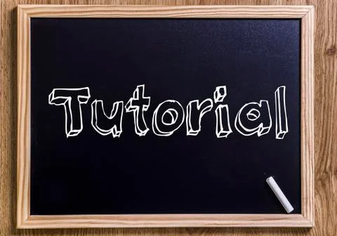Tutorial - New chalkboard with 3D outlined text 스톡 사진