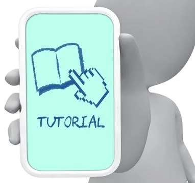 Tutorial Online Represents Internet Learning 3d Rendering Stock Illustration