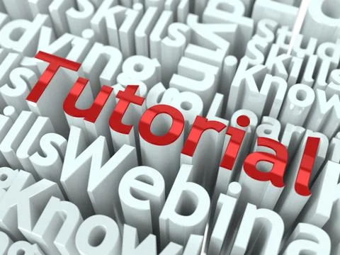 Tutorial or E-Learning Concept. Illustrazione stock