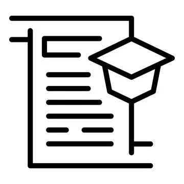 Tutorial paper staff icon outline vector. Seminar training Stock Illustration
