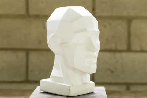 Tutorial primitive plaster head model. Foto stock