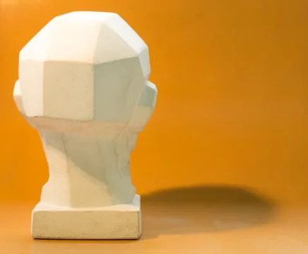 Tutorial primitive plaster head model. Foto stock