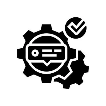 Tutorial processing glyph icon vector illustration 스톡 일러스트