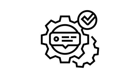 Tutorial processing line icon animation Stock Footage 224402040