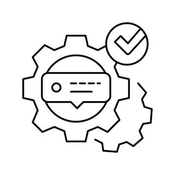 Tutorial processing line icon vector illustration Stockillustratie