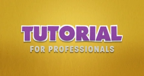 Tutorial for professionals. stop motion animation. yellow purple Stock Footage 90428595