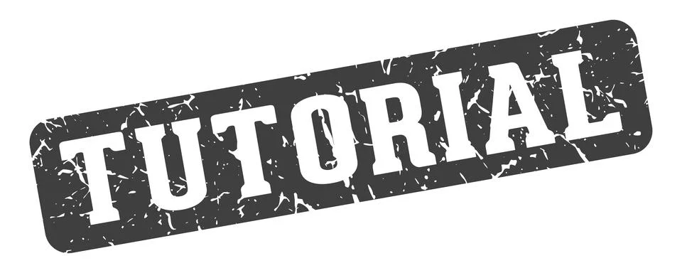 Tutorial rectangular sign. tutorial stamp 库存插图