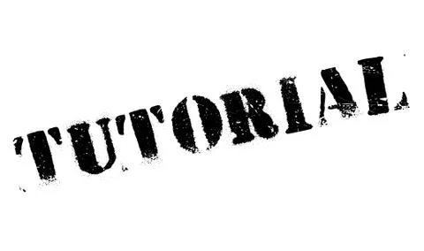 Tutorial rubber stamp Illustrazione stock