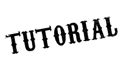 Tutorial rubber stamp 스톡 일러스트