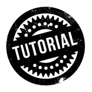 Tutorial rubber stamp Illustrazione stock