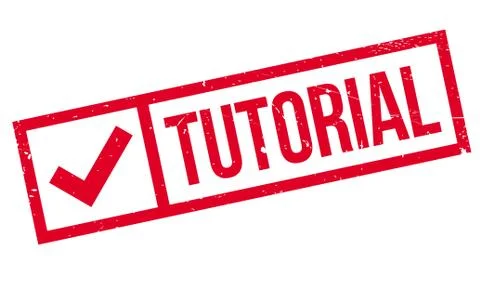 Tutorial rubber stamp Stock Illustration