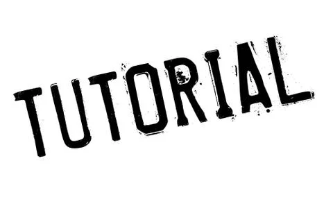 Tutorial rubber stamp Illustrazione stock
