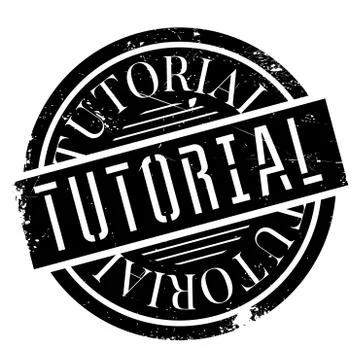Tutorial rubber stamp 스톡 일러스트