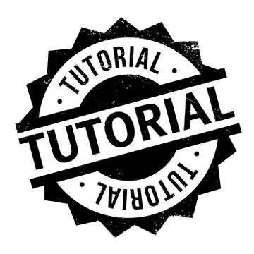 Tutorial rubber stamp Illustrazione stock