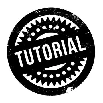 Tutorial rubber stamp Illustrazione stock