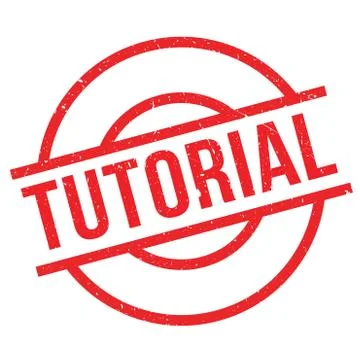 Tutorial rubber stamp Stock Illustration