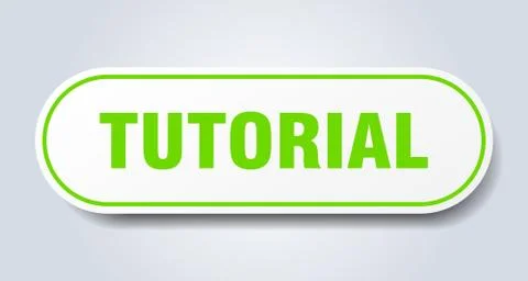 Tutorial sign. tutorial rounded green sticker. tutorial Illustrazione stock