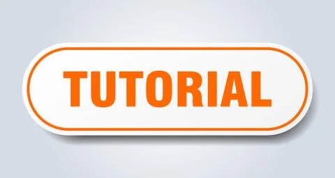 Tutorial sign. tutorial rounded orange sticker. tutorial Illustrazione stock