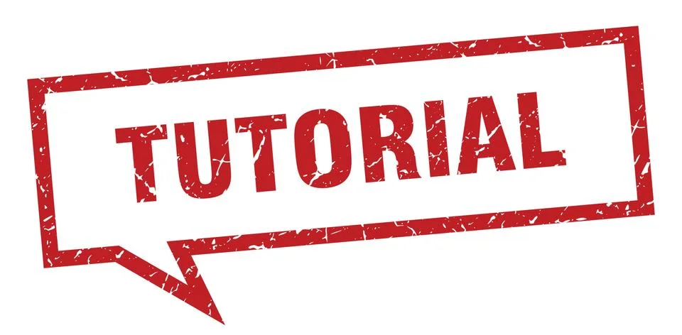 Tutorial sign. tutorial square speech bubble. tutorial Stockillustratie