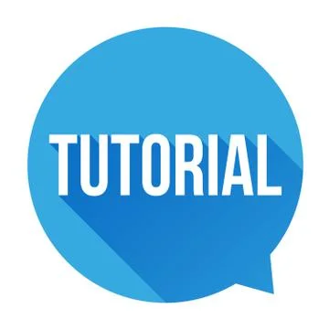 Tutorial sign vector speech bubble Illustrazione stock
