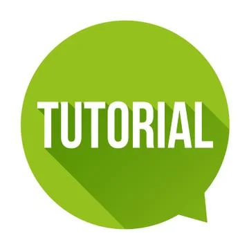 Tutorial sign vector speech bubble 스톡 일러스트