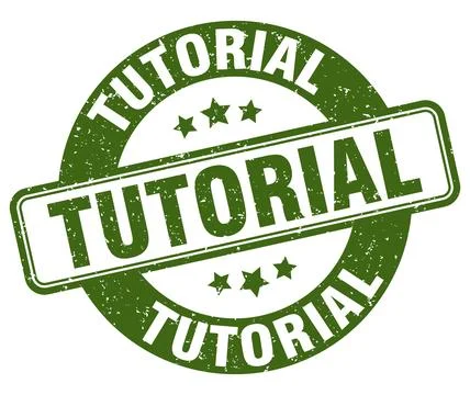 Tutorial stamp. tutorial label. round grunge sign Stock Illustration