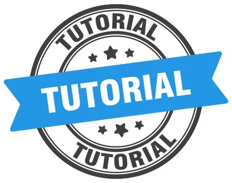 Tutorial stamp. tutorial label on transparent background. round sign Stock Illustration