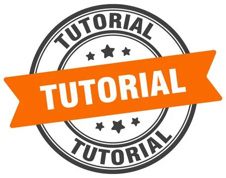 Tutorial stamp. tutorial label on transparent background. round sign Stock Illustration