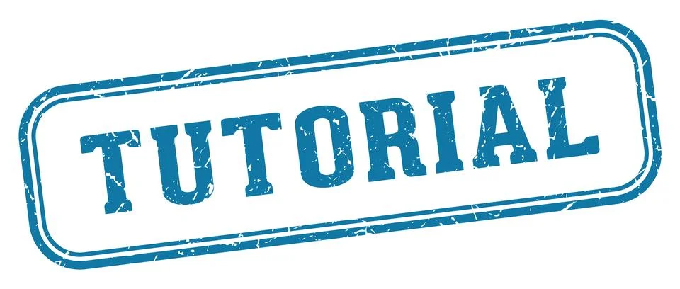 Tutorial stamp. tutorial rectangular stamp on white background 스톡 일러스트