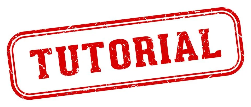 Tutorial stamp. tutorial rectangular stamp on white background Stock Illustration