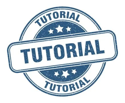 Tutorial stamp. tutorial round grunge sign. label Stock Illustration