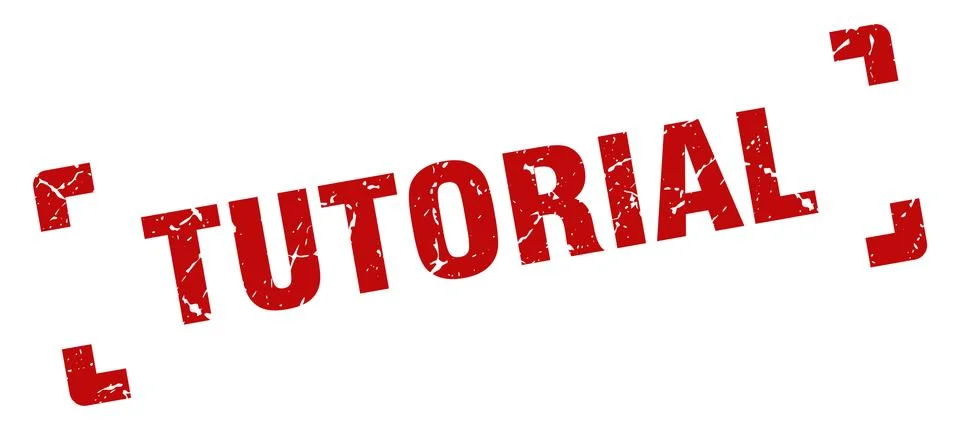 Tutorial stamp. tutorial square grunge sign. tutorial Stock Illustration
