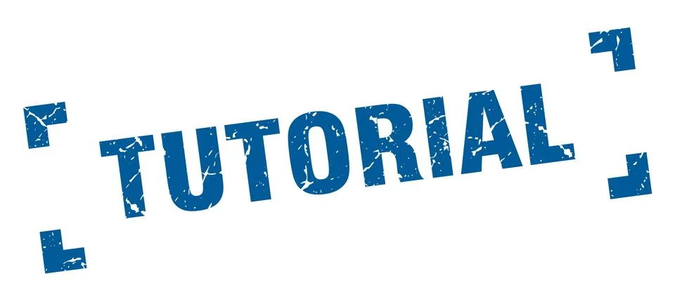 Tutorial stamp. tutorial square grunge sign. tutorial Stock Illustration