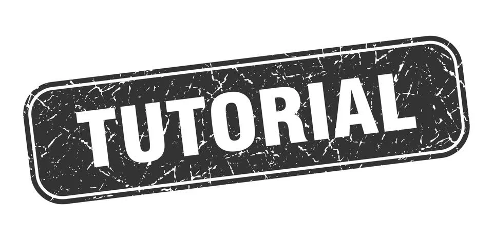 Tutorial stamp. tutorial square grungy black sign. Illustrazione stock