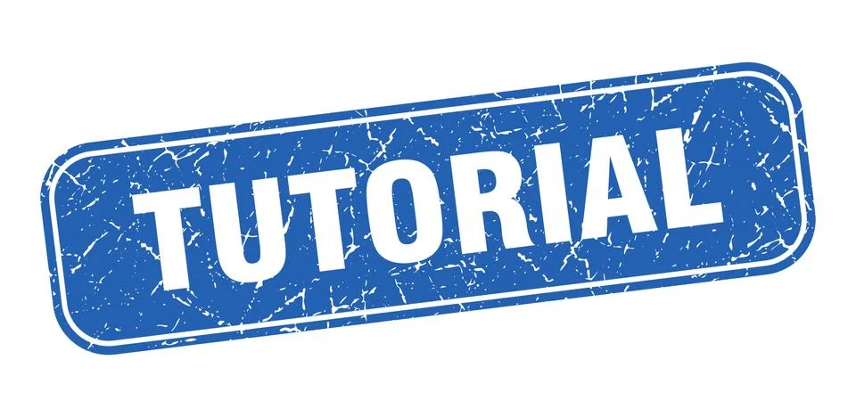 Tutorial stamp. tutorial square grungy blue sign. Stock Illustration