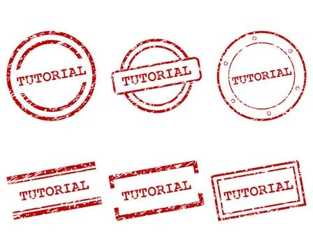 Tutorial Stempel - Tutorial stamps Tutorial Stempel - Tutorial stamps Copy... Stock Photos