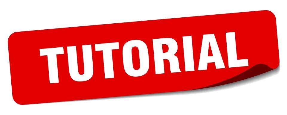 Tutorial sticker. tutorial label 스톡 일러스트