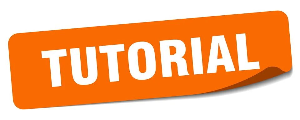 Tutorial sticker. tutorial label Stock Illustration